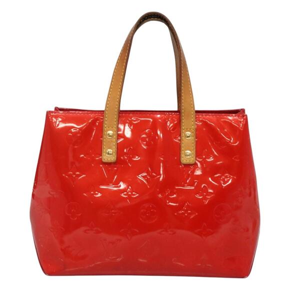 LOUIS VUITTON Monogram Vernis Reade PM Hand Bag Red Rouge M91088 - Picture 2 of 12